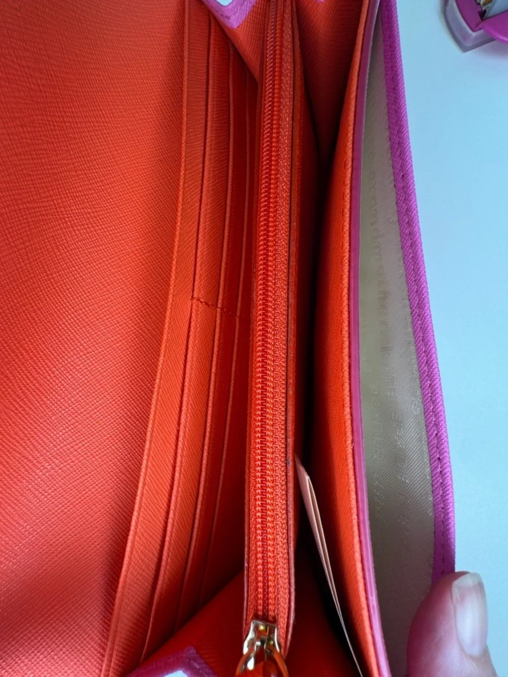 Kate Spade  Scalloped PINK Orange Papaya Tulip Cape Drive Tote  Bag & Wallet